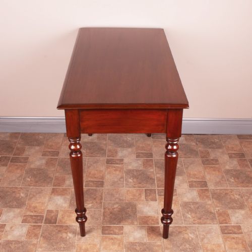 19THC TWO DRAWER MAHOGANY SIDE TABLE - ADDITIONAL PHOTO 2