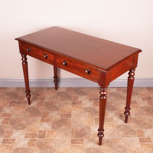 19THC TWO DRAWER MAHOGANY SIDE TABLE - ADDITIONAL PHOTO 3