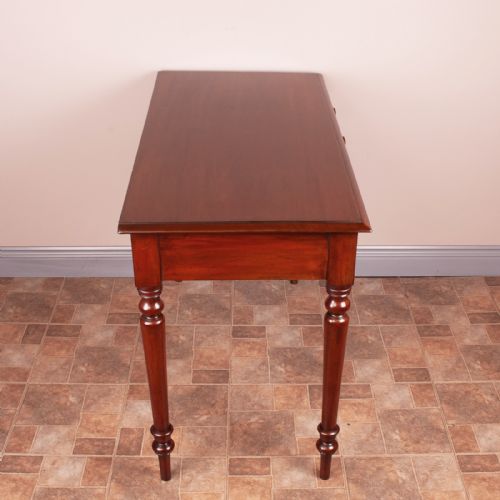 19THC TWO DRAWER MAHOGANY SIDE TABLE - ADDITIONAL PHOTO 4