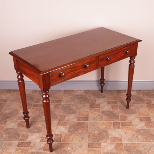19THC TWO DRAWER MAHOGANY SIDE TABLE - ADDITIONAL PHOTO 5