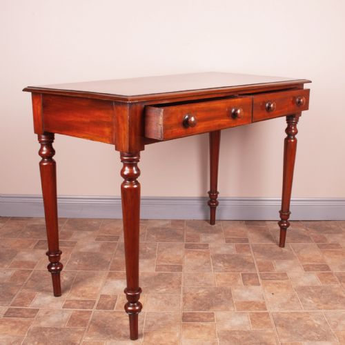 19THC TWO DRAWER MAHOGANY SIDE TABLE - ADDITIONAL PHOTO 6