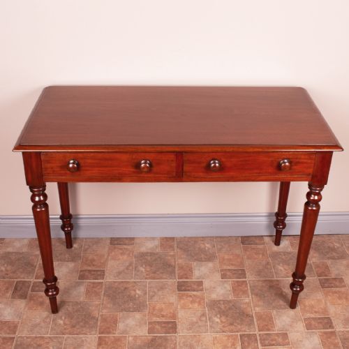 19THC TWO DRAWER MAHOGANY SIDE TABLE - ADDITIONAL PHOTO 8