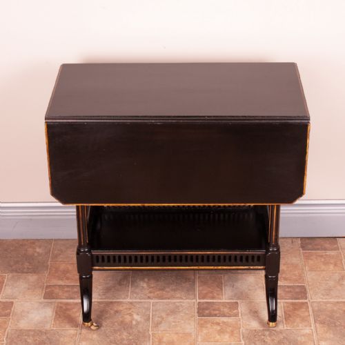 VICTORIAN AESTHETIC MOVEMENT EBONISED SUTHERLAND TABLE BY JENKS WOODS - ADDITIONAL PHOTO 6