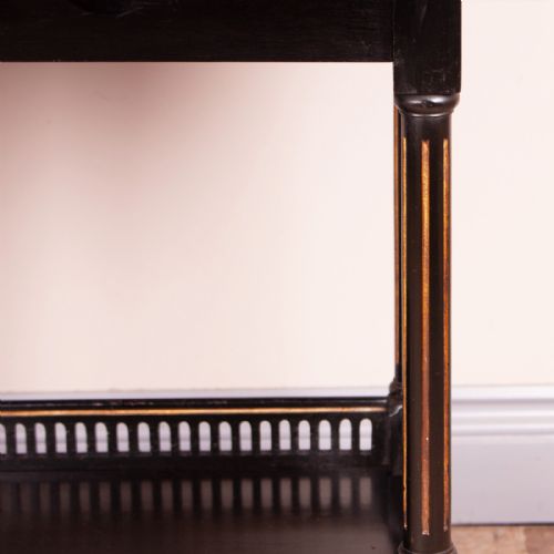 VICTORIAN AESTHETIC MOVEMENT EBONISED SUTHERLAND TABLE BY JENKS WOODS - ADDITIONAL PHOTO 9