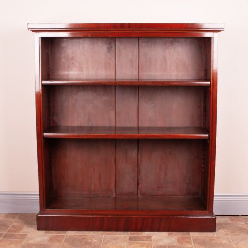 VICTORIAN MAHOGANY OPEN BOOKCASE - ADDITIONAL PHOTO 1