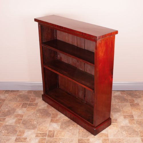 VICTORIAN MAHOGANY OPEN BOOKCASE - ADDITIONAL PHOTO 4