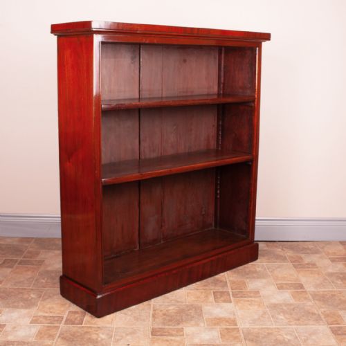 VICTORIAN MAHOGANY OPEN BOOKCASE - ADDITIONAL PHOTO 5
