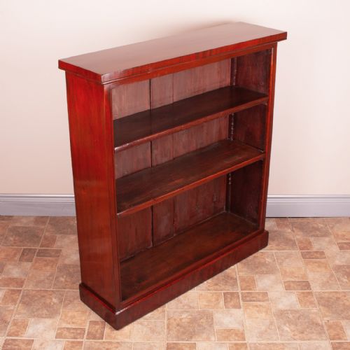 VICTORIAN MAHOGANY OPEN BOOKCASE - ADDITIONAL PHOTO 6