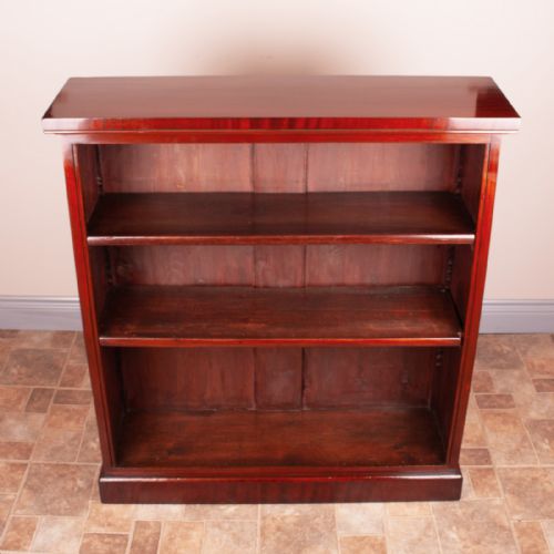 VICTORIAN MAHOGANY OPEN BOOKCASE - ADDITIONAL PHOTO 7