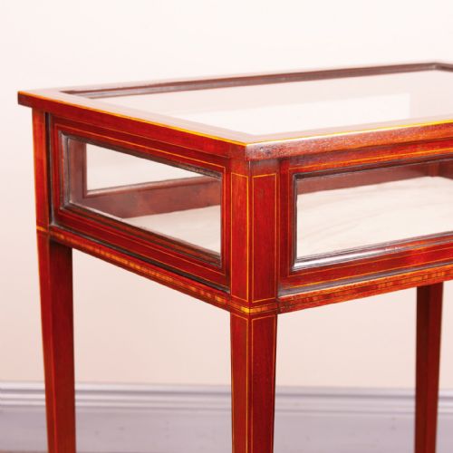 EDWARDIAN INLAID MAHOGANY BIJOUTERIE DISPLAY TABLE - ADDITIONAL PHOTO 9