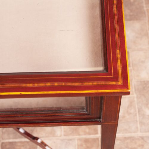EDWARDIAN INLAID MAHOGANY BIJOUTERIE DISPLAY TABLE - ADDITIONAL PHOTO 12