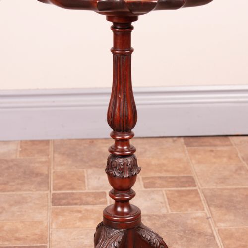 VERY GOOD QUALITY PAIR OF CARVED MAHOGANY WINE TABLES - ADDITIONAL PHOTO 9