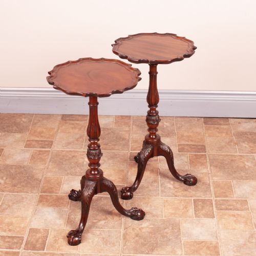 VERY GOOD QUALITY PAIR OF CARVED MAHOGANY WINE TABLES - ADDITIONAL PHOTO 10