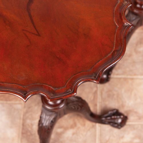 VERY GOOD QUALITY PAIR OF CARVED MAHOGANY WINE TABLES - ADDITIONAL PHOTO 11