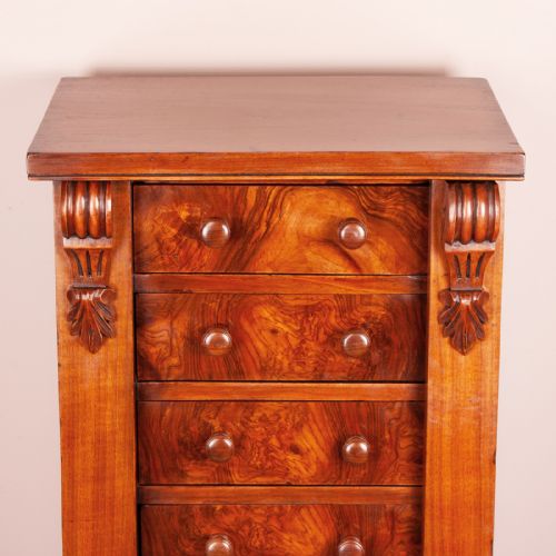 VICTORIAN WALNUT WELLINGTON CHEST OF DRAWERS - ADDITIONAL PHOTO 8