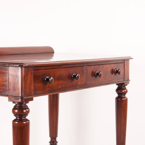 FINE QUALITY 19THC MAHOGANY TWO DRAWER SIDE TABLE BY W WILLIAMSON SONS OF GUILDFORD - ADDITIONAL PHOTO 13