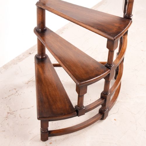 SPIRAL LIBRARY STEPS WITH POLISHED WOODEN TREADS - ADDITIONAL PHOTO 7