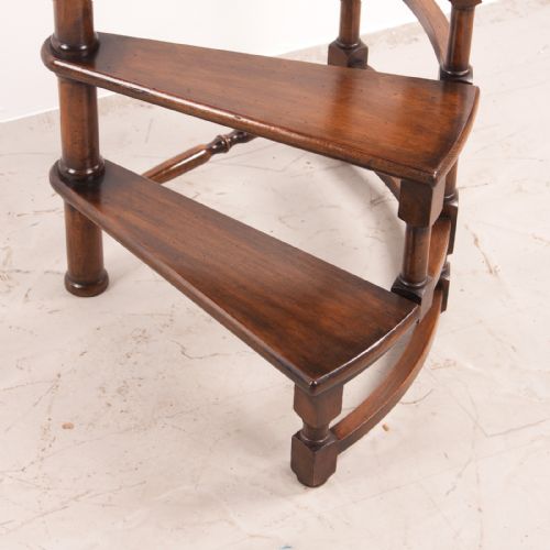 SPIRAL LIBRARY STEPS WITH POLISHED WOODEN TREADS - ADDITIONAL PHOTO 9