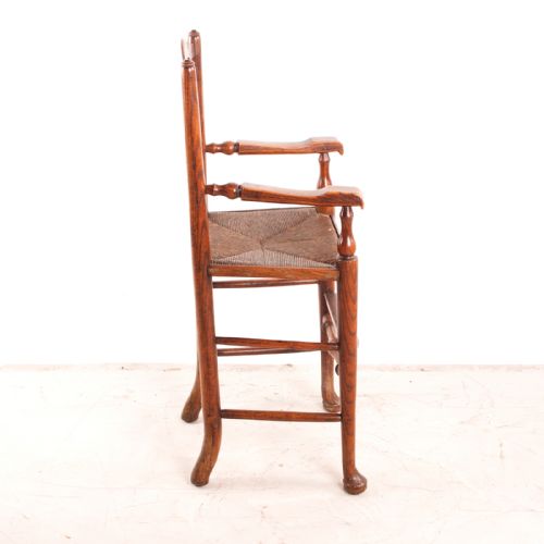 CHILD'S RUSH SEATED LADDERBACK HIGH CHAIR - ADDITIONAL PHOTO 3