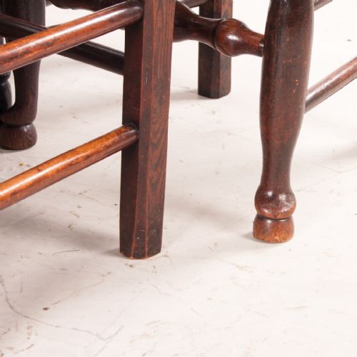 SET OF 8 62 19THC FARMHOUSE RUSH SEATED LADDERBACK CHAIRS - ADDITIONAL PHOTO 8