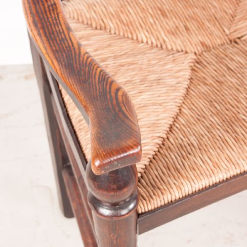 SET OF 8 62 19THC FARMHOUSE RUSH SEATED LADDERBACK CHAIRS - ADDITIONAL PHOTO 10