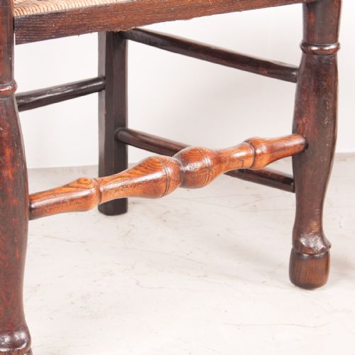 SET OF 8 62 19THC FARMHOUSE RUSH SEATED LADDERBACK CHAIRS - ADDITIONAL PHOTO 11