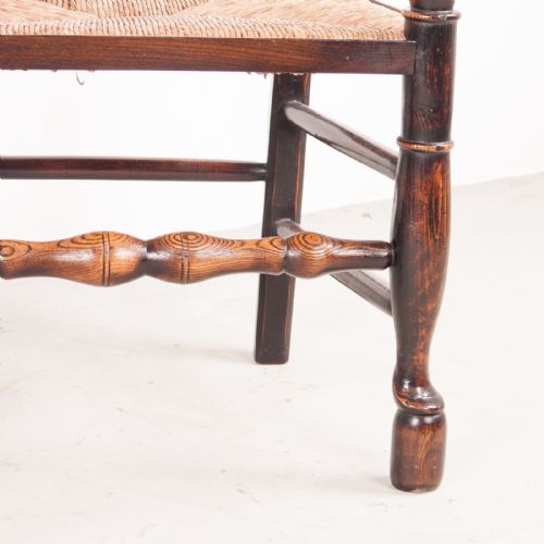 SET OF 8 62 19THC FARMHOUSE RUSH SEATED LADDERBACK CHAIRS - ADDITIONAL PHOTO 12