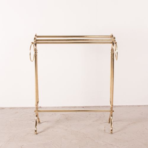GOOD QUALITY CONTINENTAL BRASS TOWEL RAIL - ADDITIONAL PHOTO 2