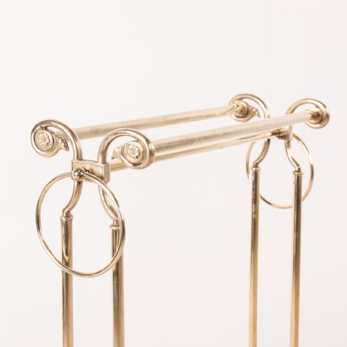 GOOD QUALITY CONTINENTAL BRASS TOWEL RAIL - ADDITIONAL PHOTO 5