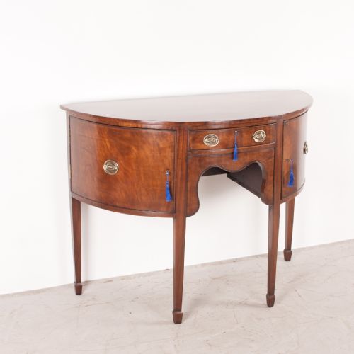 MAHOGANY DEMI LUNE SHAPED SIDEBOARD - ADDITIONAL PHOTO 1