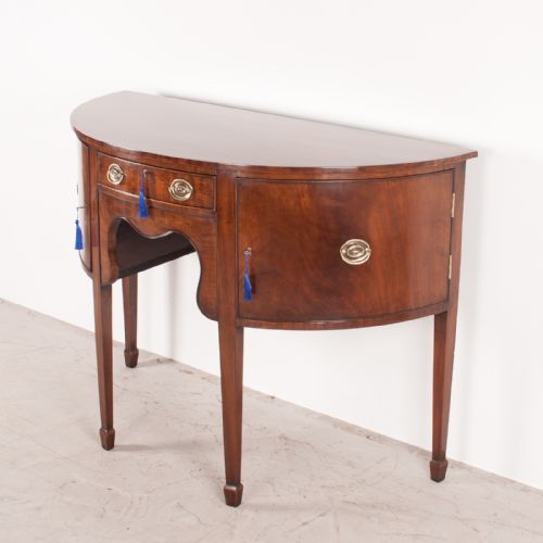 MAHOGANY DEMI LUNE SHAPED SIDEBOARD - ADDITIONAL PHOTO 2