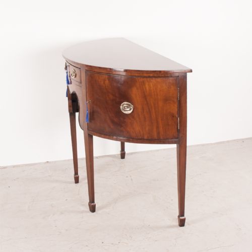 MAHOGANY DEMI LUNE SHAPED SIDEBOARD - ADDITIONAL PHOTO 4