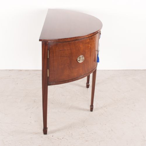MAHOGANY DEMI LUNE SHAPED SIDEBOARD - ADDITIONAL PHOTO 5
