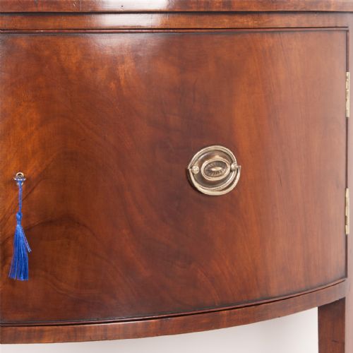 MAHOGANY DEMI LUNE SHAPED SIDEBOARD - ADDITIONAL PHOTO 7