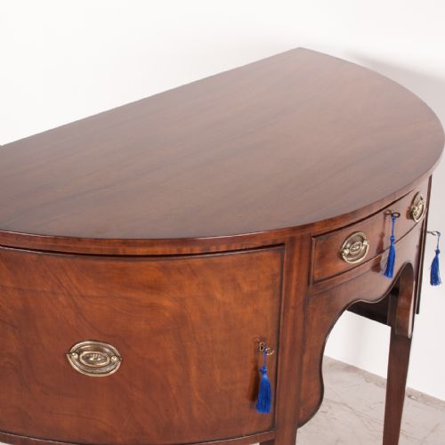 MAHOGANY DEMI LUNE SHAPED SIDEBOARD - ADDITIONAL PHOTO 9