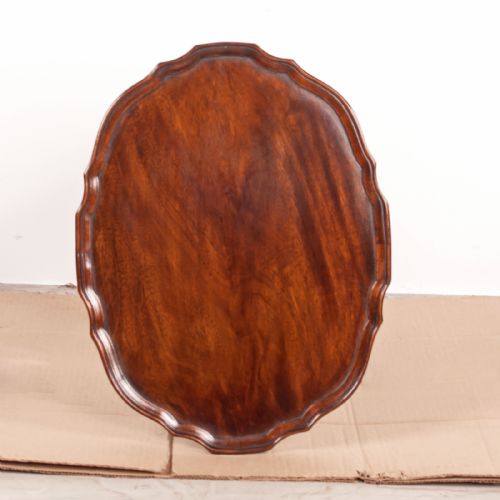 MAHOGANY OVAL TOPPED WINE TABLE - ADDITIONAL PHOTO 2