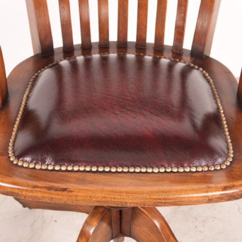 REVOLVING HEIGHT ADJUSTABLE BEECH OFFICE DESK CHAIR - ADDITIONAL PHOTO 11
