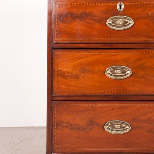 INLAID MAHOGANY CHEST OF DRAWERS - ADDITIONAL PHOTO 6