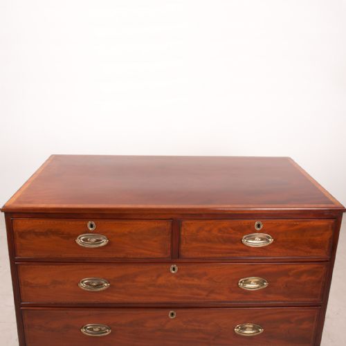 INLAID MAHOGANY CHEST OF DRAWERS - ADDITIONAL PHOTO 7