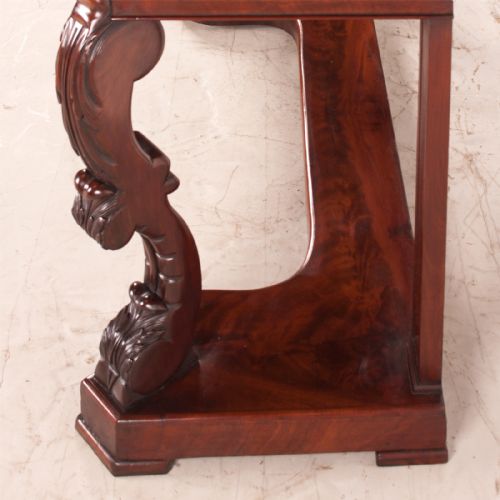 19THC LARGE FRENCH MAHOGANY CONSOLE TABLE - ADDITIONAL PHOTO 7