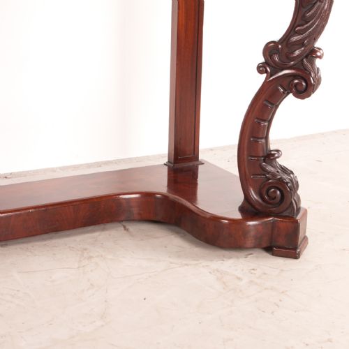 19THC LARGE FRENCH MAHOGANY CONSOLE TABLE - ADDITIONAL PHOTO 15