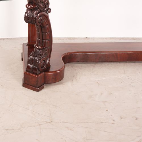 19THC LARGE FRENCH MAHOGANY CONSOLE TABLE - ADDITIONAL PHOTO 16
