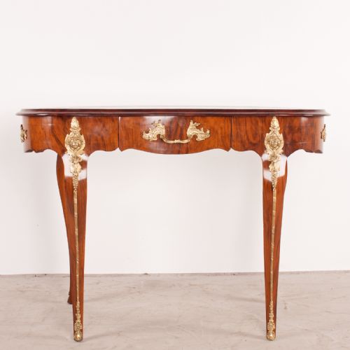FINE QUALITY VICTORIAN WALNUT KIDNEY SHAPED WRITING TABLE - ADDITIONAL PHOTO 6