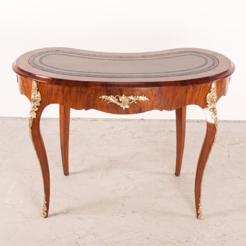 FINE QUALITY VICTORIAN WALNUT KIDNEY SHAPED WRITING TABLE - ADDITIONAL PHOTO 8