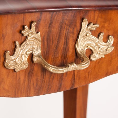 FINE QUALITY VICTORIAN WALNUT KIDNEY SHAPED WRITING TABLE - ADDITIONAL PHOTO 13