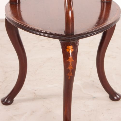 HEART SHAPED TWO TIER MAHOGANY OCCASIONAL TABLE - ADDITIONAL PHOTO 8
