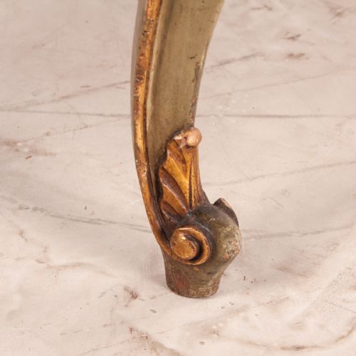 DECORATIVE PAIR OF PAINTED AND GILDED CONTINENTAL 19THC STOOLS - ADDITIONAL PHOTO 11