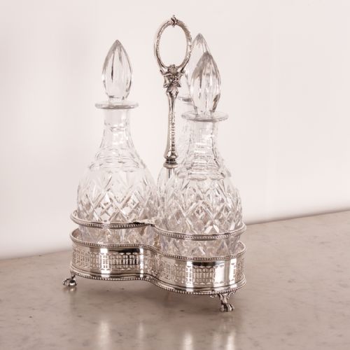 VICTORIAN WALKER HALL SILVER PLATED TANTALUS - ADDITIONAL PHOTO 1