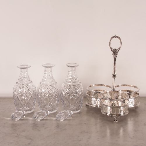VICTORIAN WALKER HALL SILVER PLATED TANTALUS - ADDITIONAL PHOTO 8