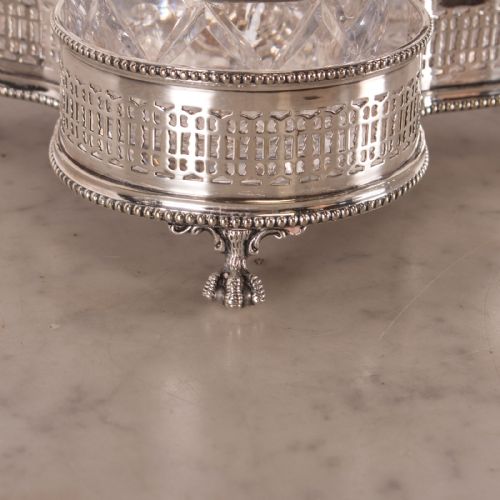 VICTORIAN WALKER HALL SILVER PLATED TANTALUS - ADDITIONAL PHOTO 12